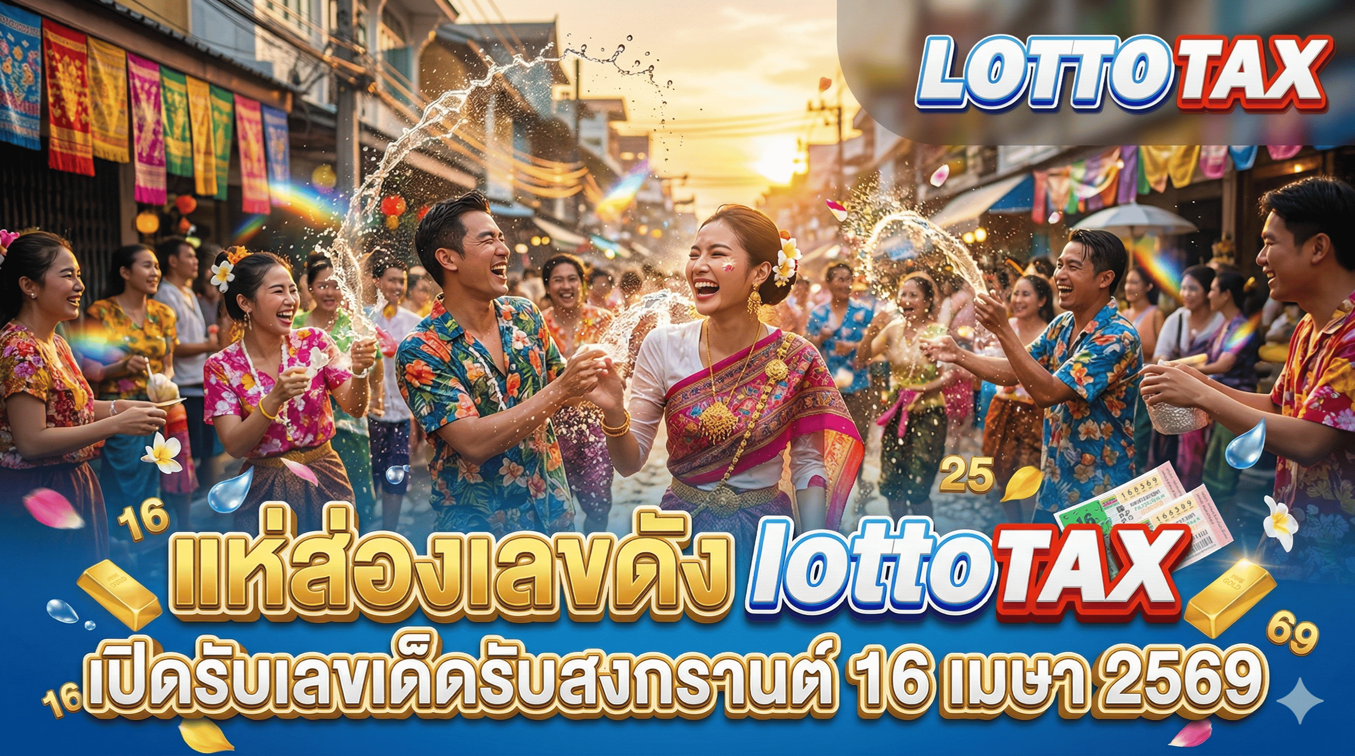 แห่ส่องเลขดัง lottotax เปิดรับเลขเด็ดรับสงกรานต์ 16 เมษา 2569