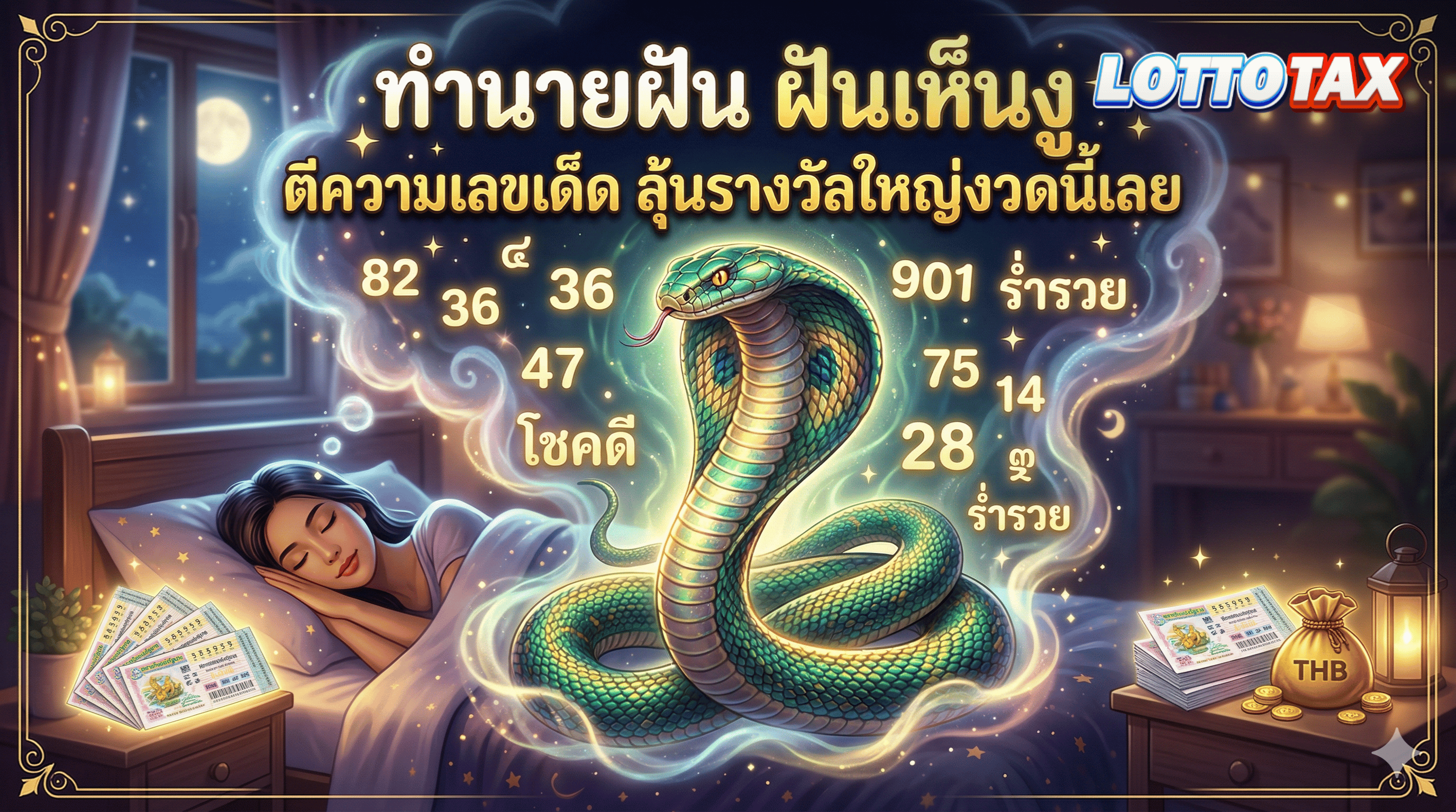 ทำนายฝัน ฝันเห็นงู ตีความเลขเด็ด ลุ้นรางวัลใหญ่งวดนี้เลย