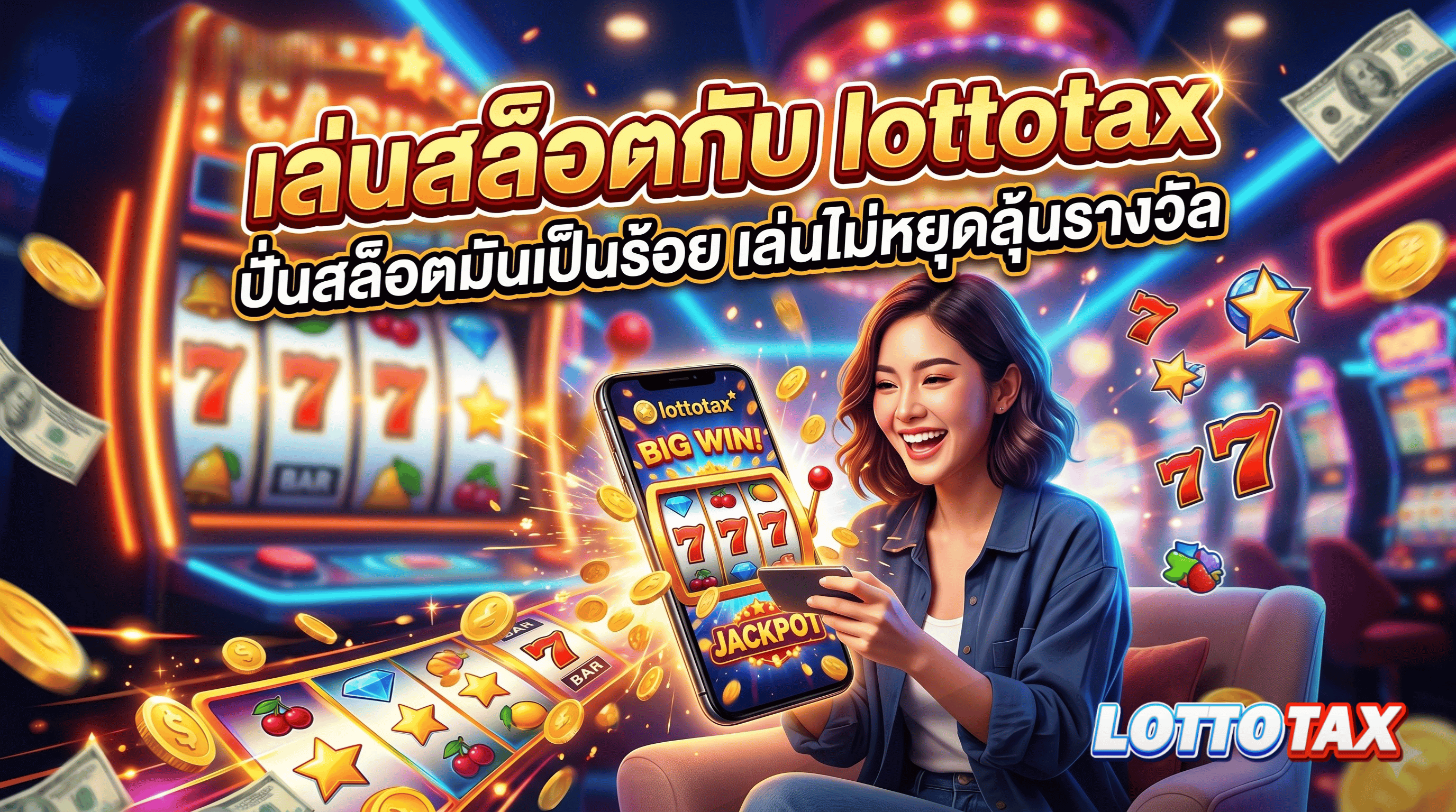 เล่นสล็อตกับ lottotax ปั่นสล็อตมันเป็นร้อย เล่นไม่หยุดลุ้นรางวัล