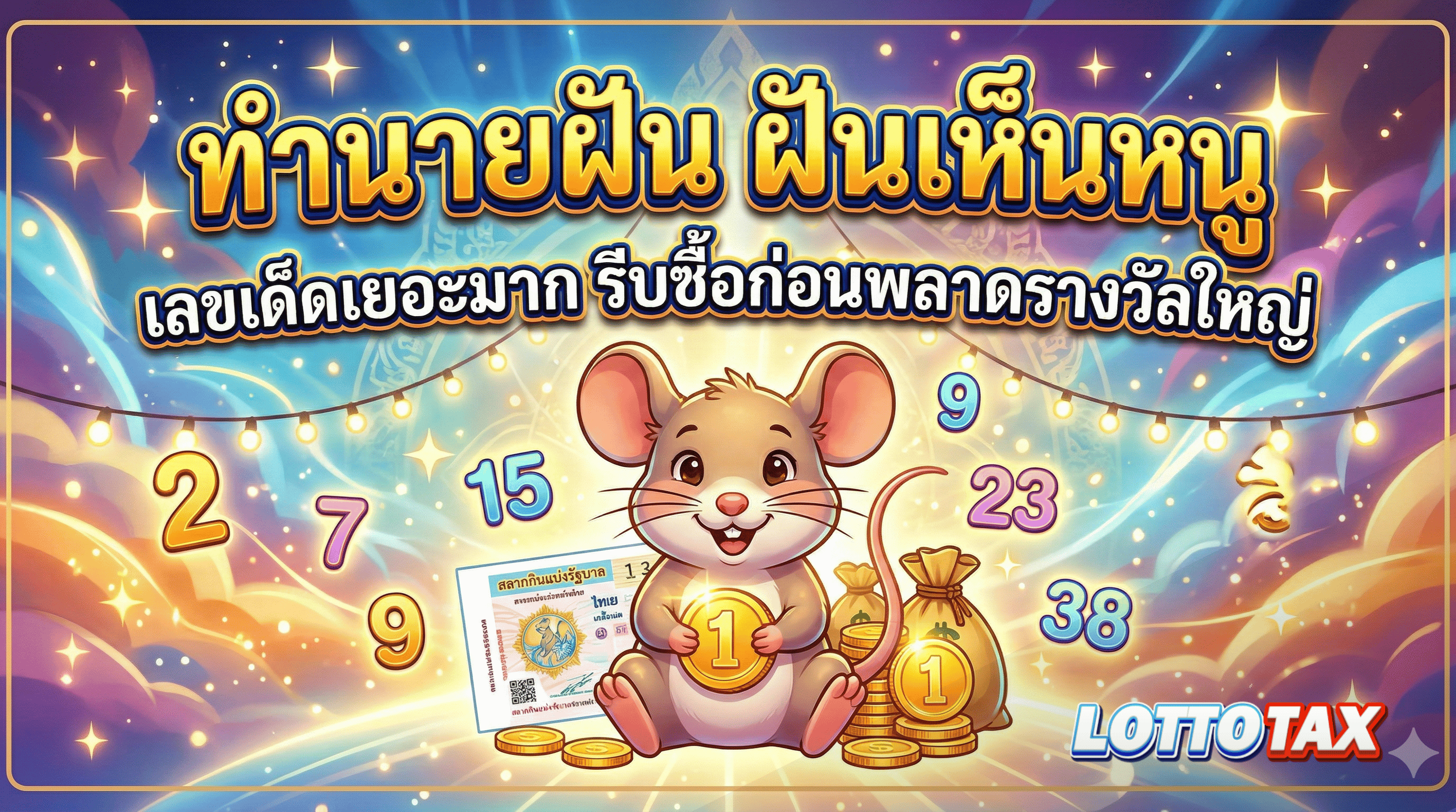 ทำนายฝัน ฝันเห็นหนู เลขเด็ดเยอะมาก รีบซื้อก่อนพลาดรางวัลใหญ่